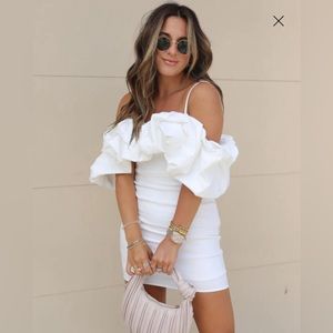 Just Say Yes Off The Shoulder Puff Mini
